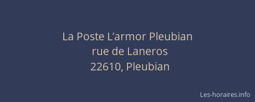La Poste L'armor Pleubian