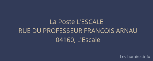 La Poste L'ESCALE