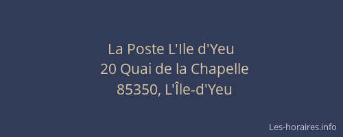 La Poste L'Ile d'Yeu