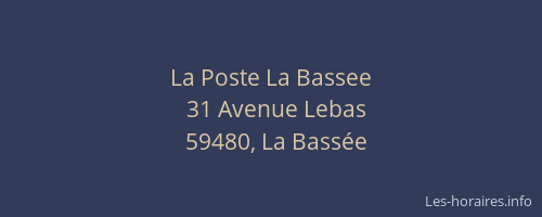 La Poste La Bassee