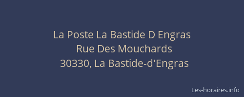 La Poste La Bastide D Engras