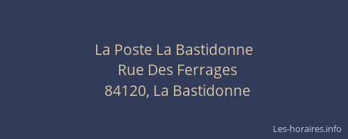 La Poste La Bastidonne