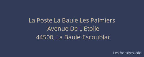 La Poste La Baule Les Palmiers