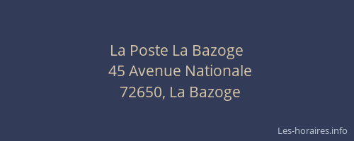 La Poste La Bazoge