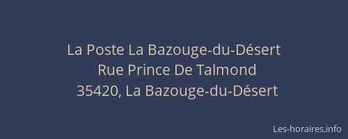 La Poste La Bazouge-du-Désert