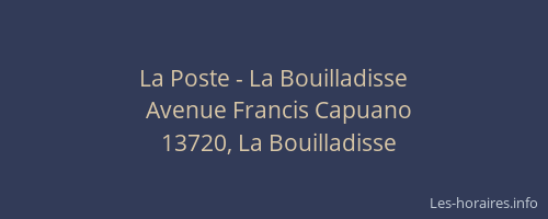 La Poste - La Bouilladisse