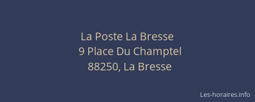 La Poste La Bresse