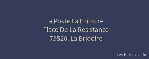 La Poste La Bridoire
