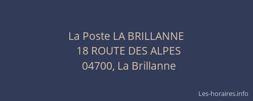 La Poste LA BRILLANNE