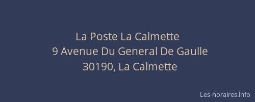 La Poste La Calmette