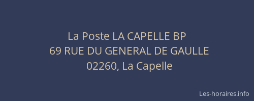 La Poste LA CAPELLE BP