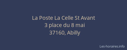 La Poste La Celle St Avant