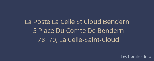 La Poste La Celle St Cloud Bendern