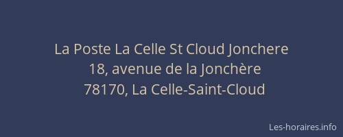 La Poste La Celle St Cloud Jonchere