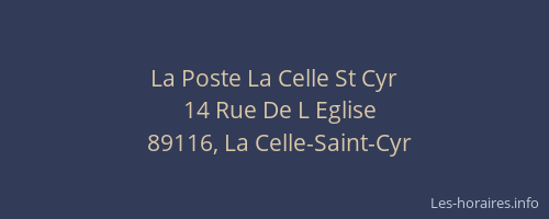 La Poste La Celle St Cyr