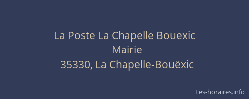 La Poste La Chapelle Bouexic