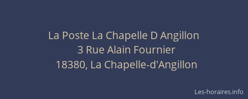 La Poste La Chapelle D Angillon