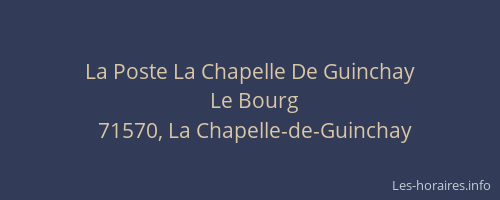 La Poste La Chapelle De Guinchay