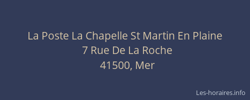 La Poste La Chapelle St Martin En Plaine