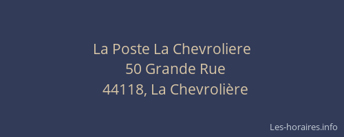 La Poste La Chevroliere