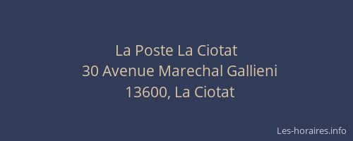 La Poste La Ciotat