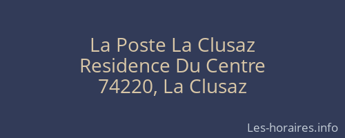 La Poste La Clusaz
