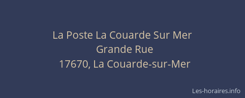 La Poste La Couarde Sur Mer