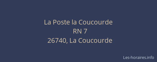 La Poste la Coucourde