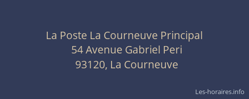 La Poste La Courneuve Principal