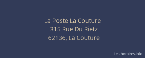 La Poste La Couture