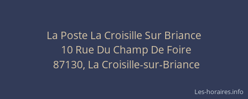La Poste La Croisille Sur Briance
