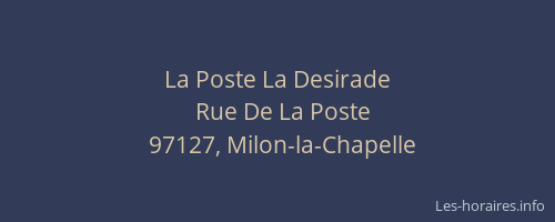 La Poste La Desirade