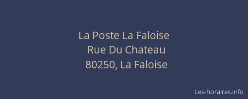 La Poste La Faloise