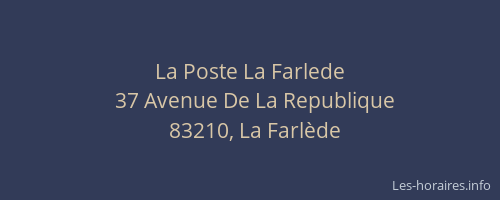 La Poste La Farlede