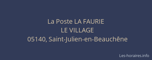 La Poste LA FAURIE