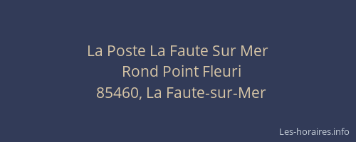 La Poste La Faute Sur Mer