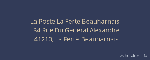 La Poste La Ferte Beauharnais