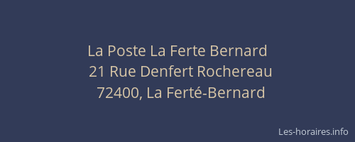 La Poste La Ferte Bernard