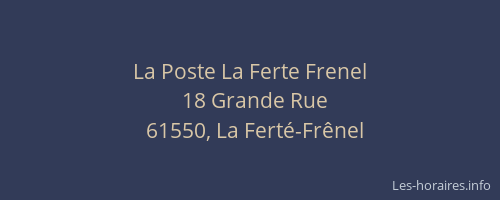 La Poste La Ferte Frenel