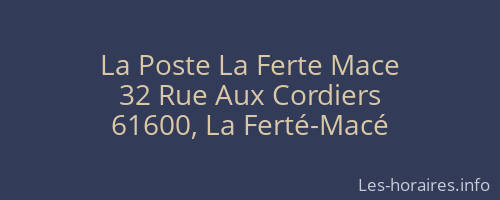 La Poste La Ferte Mace