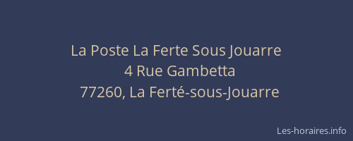 La Poste La Ferte Sous Jouarre