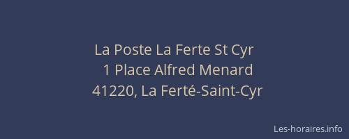 La Poste La Ferte St Cyr