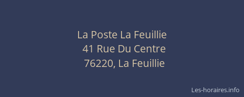 La Poste La Feuillie