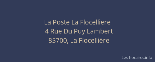 La Poste La Flocelliere