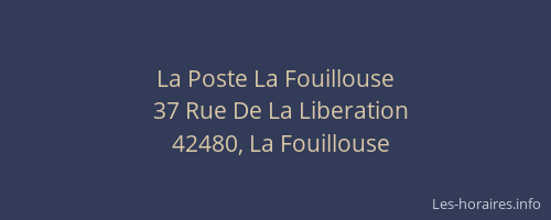 La Poste La Fouillouse