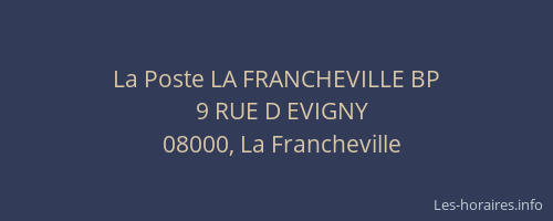 La Poste LA FRANCHEVILLE BP