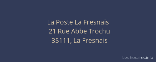 La Poste La Fresnais
