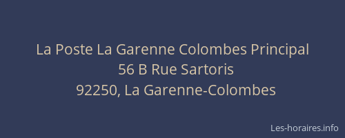 La Poste La Garenne Colombes Principal