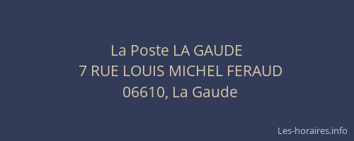 La Poste LA GAUDE