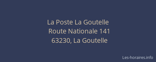 La Poste La Goutelle